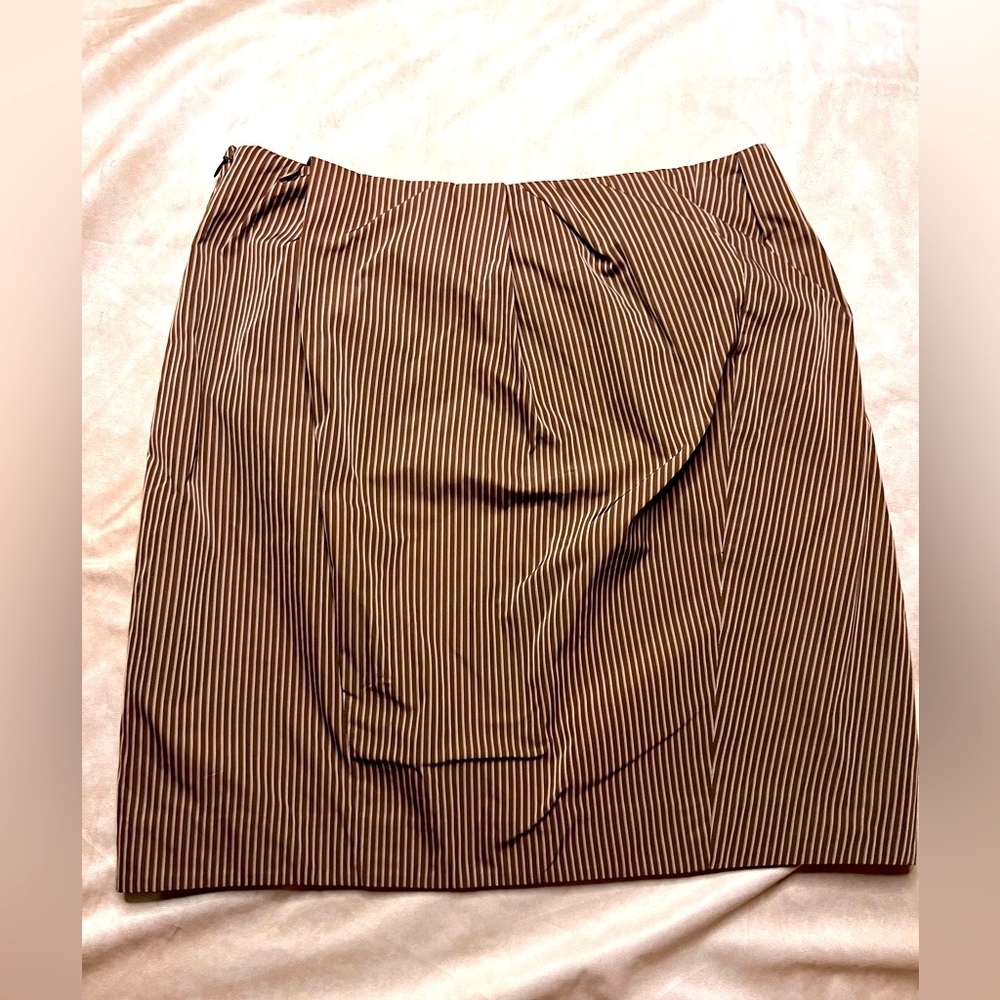 NWT Lida Baday designer Draped Skirt Size 6 Women’s Brown
